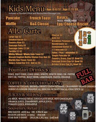 Menu photo 1 Star Bar Grill Branson, MO