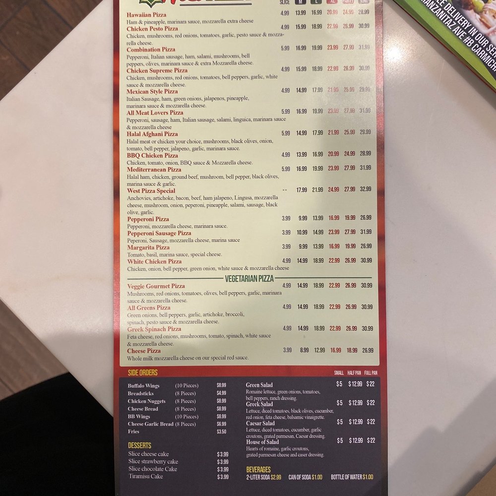 Halal West Pizza - Pizza Near Me - Carmichael, California Halal West Pizza - Pizza Near Me - Carmichael, California