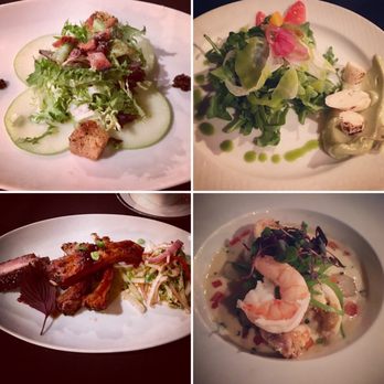 Artichoke Grill - Apple, Fig Pureé & Frisée / Arugula, Fennel, & Hearts of Palm / Duo of Pork / Dover Sole & Shrimp Mousseline. - American Near Me - Scottsdale, Arizona