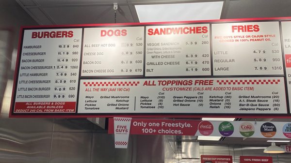 Menu photo 1 Five Guys Gaithersburg, MD