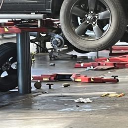No Jack stands under a 8k lbs truck.