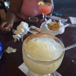 Pina colada and raspberry margaritas. Pina colada and raspberry margaritas.