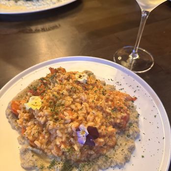The Grove - Confit tomato risotto with eggplant puree - Cocktail Bars Near Me - Penngrove, California