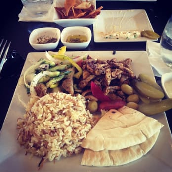 Dvine Mediterranean Experience - Brea - Chicken shawarma with Mediterranean salad. - Mediterranean Near Me - Brea, California