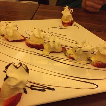 Wei West - FREE on the house dessert!! Strawberries + mochi + whipped cream + chocolate - Asian Fusion Near Me - New York, New York Wei West - FREE on the house dessert!! Strawberries + mochi + whipped cream + chocolate - Asian Fusion Near Me - New York, New York