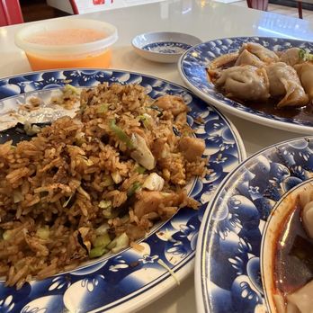 Mayflower Dumpling Express - Chicken Fried Rice Wonton with Spicy Sauce(8) - Dim Sum Near Me - Anaheim, California