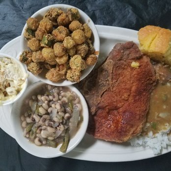 Nana J's Soulful Kitchen - fried pork chop, okra - Soul Food Near Me - Ocean Springs, Mississippi Nana J's Soulful Kitchen - fried pork chop, okra - Soul Food Near Me - Ocean Springs, Mississippi