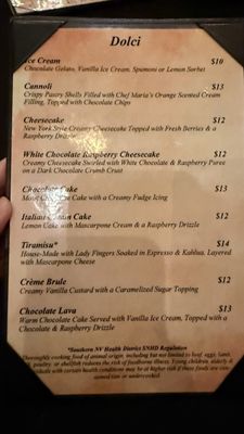 Menu photo 1 The Bootlegger Italian Bistro Las Vegas, NV