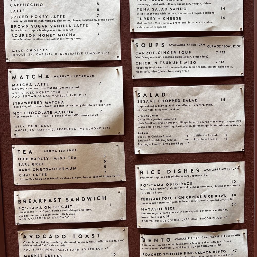 Cassava  - Menu as of 5/4/26 - Cafes Near Me - San Francisco, California