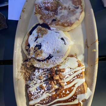 Snooze, an A.M. Eatery - Pancake flight - Breakfast & Brunch Near Me - Gilbert, Arizona Snooze, an A.M. Eatery - Pancake flight - Breakfast & Brunch Near Me - Gilbert, Arizona