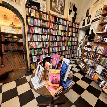 City Lights bookshelf with literary works
