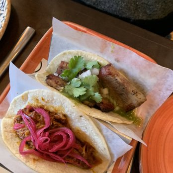 Oyamel - Taco de cochinita pibil con cebolla en escabeche and taco Suadero - Mexican Near Me - Washington, DC, District of Columbia