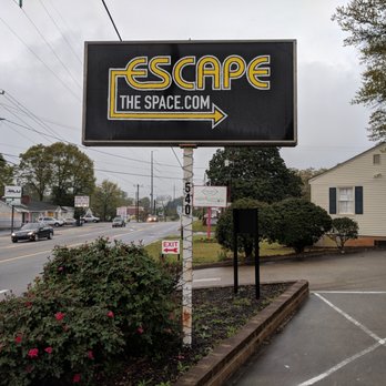 Escape The Space - Outside. Street sign. - Escape Games Near Me - Athens, Georgia