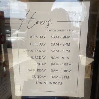 Saigon Coffee & Tea - Hours - Coffee & Tea Near Me - Chandler, Arizona