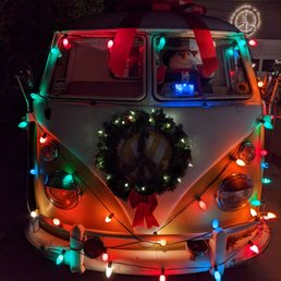 Festive VW bus