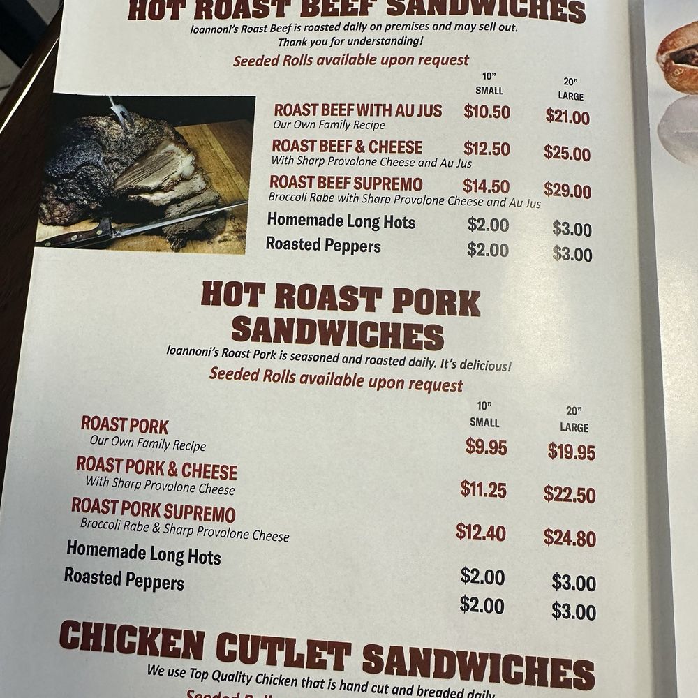 Ioannoni's - Menu - Sandwiches Near Me - New Castle, Delaware Ioannoni's - Menu - Sandwiches Near Me - New Castle, Delaware