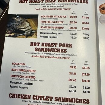 Ioannoni's - Menu - Sandwiches Near Me - New Castle, Delaware