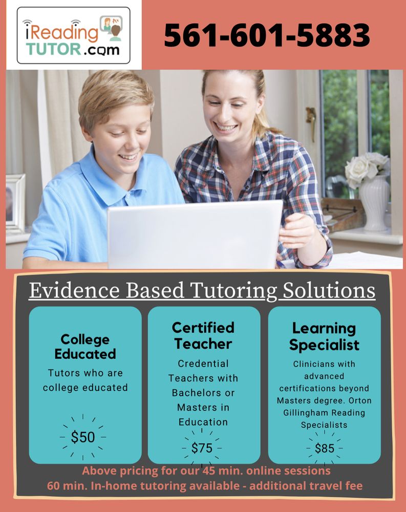 iReading TUTOR - reading tutor in Lake Worth, FL