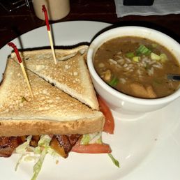 BLT with a side of gumbo! BLT with a side of gumbo!