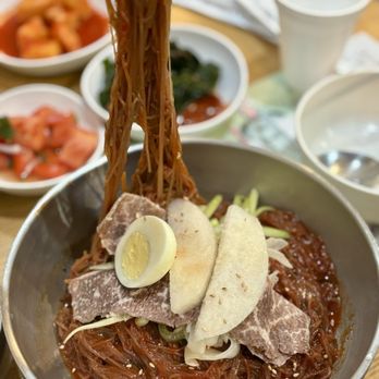 Hanuri Korean Restaurant - Spicy Cold Buckwheat Noodles. - Korean Near Me - Garden Grove, California Hanuri Korean Restaurant - Spicy Cold Buckwheat Noodles. - Korean Near Me - Garden Grove, California
