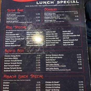 Sapporo - Lunch menu - Sushi Bars Near Me - Livonia, Michigan