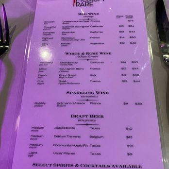 Medium Rare Dallas - Drink menu at Medium Rare - Steakhouses Near Me - Dallas, Texas Medium Rare Dallas - Drink menu at Medium Rare - Steakhouses Near Me - Dallas, Texas