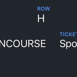 Seat information for view reference View to stage from seat Seat information for view reference View to stage from seat