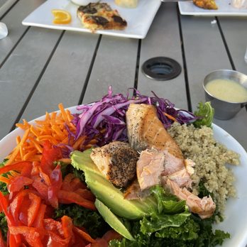 Wild Rabbit Bistro - Kale Crazy with salmon. - Coffee & Tea Near Me - Ormond Beach, Florida