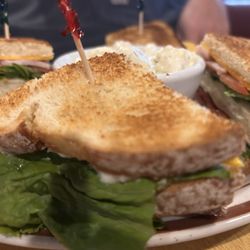 Alger Bar & Grille - Club sandwich and potato salad