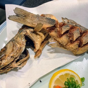 Yohei Sushi Restaurant - Close up of the Fried Branzino - Sushi Bars Near Me - Honolulu, Hawaii