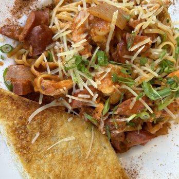 Mb Grille - Jambalaya over linguini ! - Seafood Near Me - Torrance, California Mb Grille - Jambalaya over linguini ! - Seafood Near Me - Torrance, California