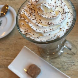 Chocolate Utopia - hot black chocolate with milk chocolate truffle