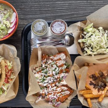 Chicana - Pozole verde, crack tacos, chilaquiles, sopes, animals fries - Vegan Near Me - Fullerton, California Chicana - Pozole verde, crack tacos, chilaquiles, sopes, animals fries - Vegan Near Me - Fullerton, California