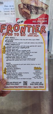 Menu photo 1 Frontier Food To Go Wilmington, NC Menu photo 1 Frontier Food To Go Wilmington, NC