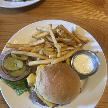 The Frisco Barroom - Cheeseburger with Fries - Burgers Near Me - Webster Groves, Missouri The Frisco Barroom - Cheeseburger with Fries - Burgers Near Me - Webster Groves, Missouri