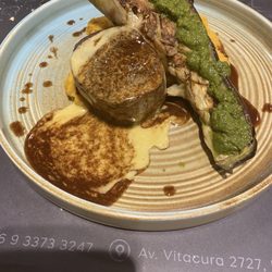 Quotidien Bistro - Fillet with Egplant and Whipped Sweet Potatoes