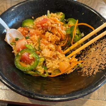 Go Fish Poke - Korean Sashimi Bowl - halfway point. - Poke Near Me - Irving, Texas Go Fish Poke - Korean Sashimi Bowl - halfway point. - Poke Near Me - Irving, Texas
