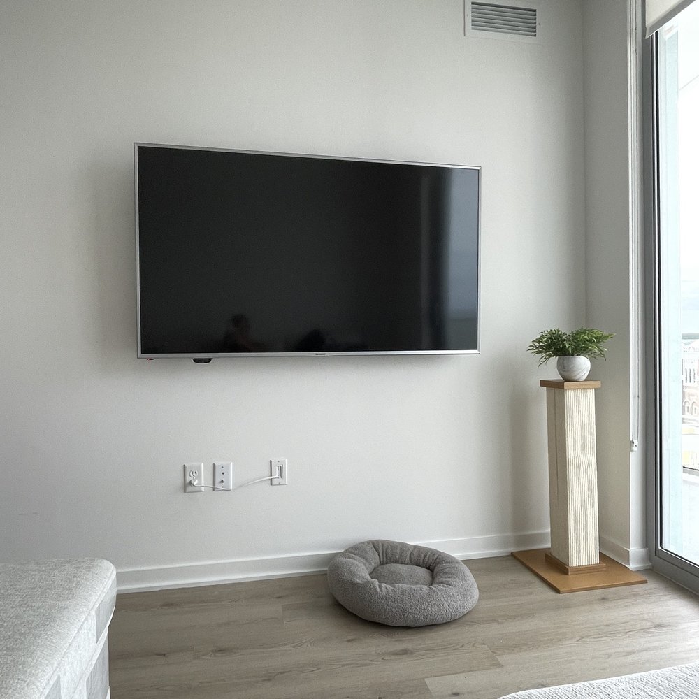 Audio Video FL - 65in TV he hung on the wall - Home Theatre Installation Near Me