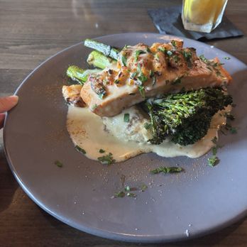 Brick & Bourbon - Stuffed salmon - New American Near Me - Stillwater, Minnesota