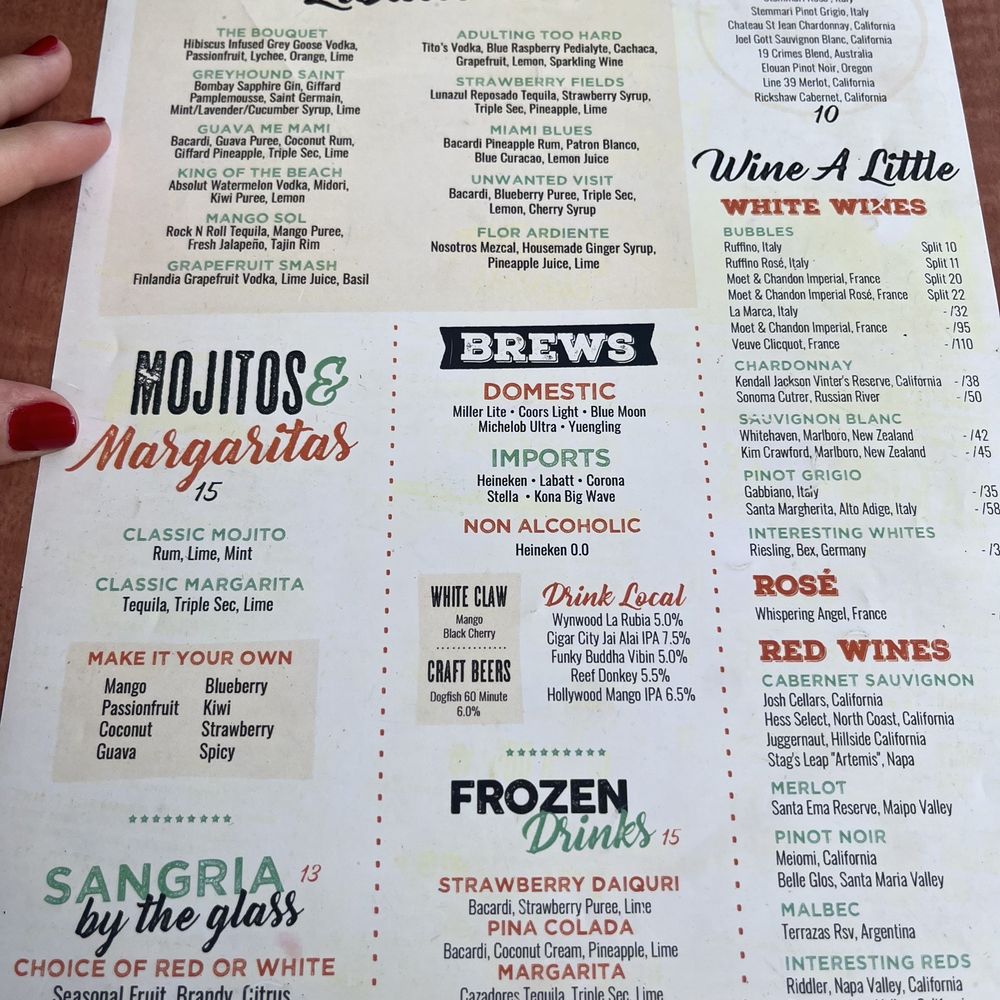 Beach House - Drink Menu - Bars Near Me - Pompano Beach, Florida Beach House - Drink Menu - Bars Near Me - Pompano Beach, Florida