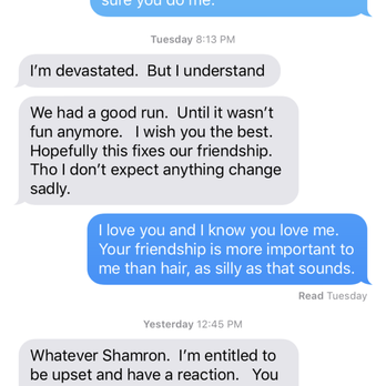 Cristophe Salon - Beverly Hills - Part 1 of "senior stylist" Robert Rea's texts with me after I cut ties with him. - Hair Salons Near Me - Beverly Hills, California Cristophe Salon - Beverly Hills - Part 1 of "senior stylist" Robert Rea's texts with me after I cut ties with him. - Hair Salons Near Me - Beverly Hills, California