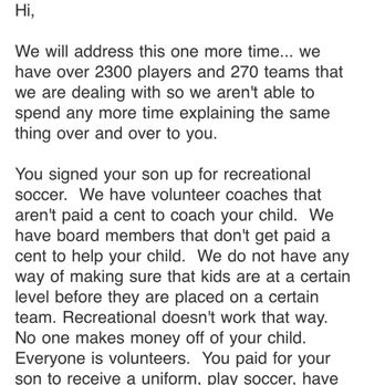 Junior United Soccer Association - This is how the member of board replied to the parents. - Soccer Near Me - Anaheim, California Junior United Soccer Association - This is how the member of board replied to the parents. - Soccer Near Me - Anaheim, California