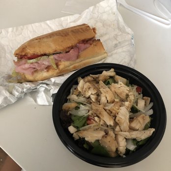 West 3rd Deli - Small Ham Sub and Small Chicken Caesar Salad - Delis Near Me - Cleveland, Ohio