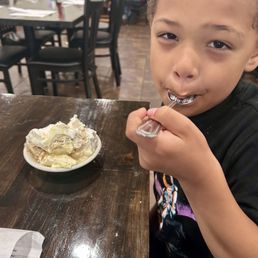Banana pudding and a happy kiddo Banana pudding and a happy kiddo