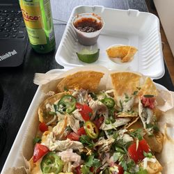 The Q Smokehouse - For folks on-the-go, especially those who work-from-home...this is your spot! These nachos are comparably priced to fast food.