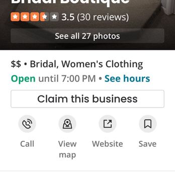 Athena's Bridal Boutique - It's 530 and there's no one here! It's courteous to update information on all sites. Google is wrong as well. It says 7 o'clock. - Bridal Near Me - Clearwater, Florida