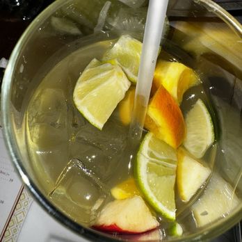 El Manchego Restaurant - White sangria (with lemons?) - Spanish Near Me - Miami, Florida