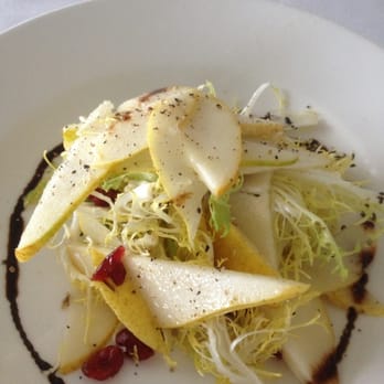 La Plage Wading River - delicious pear and frisée salad! - French Near Me - Wading River, New York