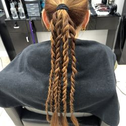 ST Hair Salon & Spa - Shampoo ,blow dry and braid .