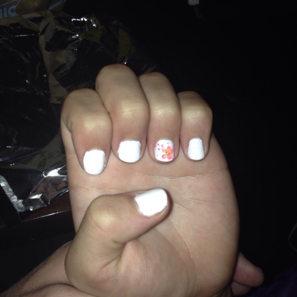 Queen Nails & Spa - My sisters nails. The flower is awful. - Nail Salons Near Me - Phoenix, Arizona Queen Nails & Spa - My sisters nails. The flower is awful. - Nail Salons Near Me - Phoenix, Arizona